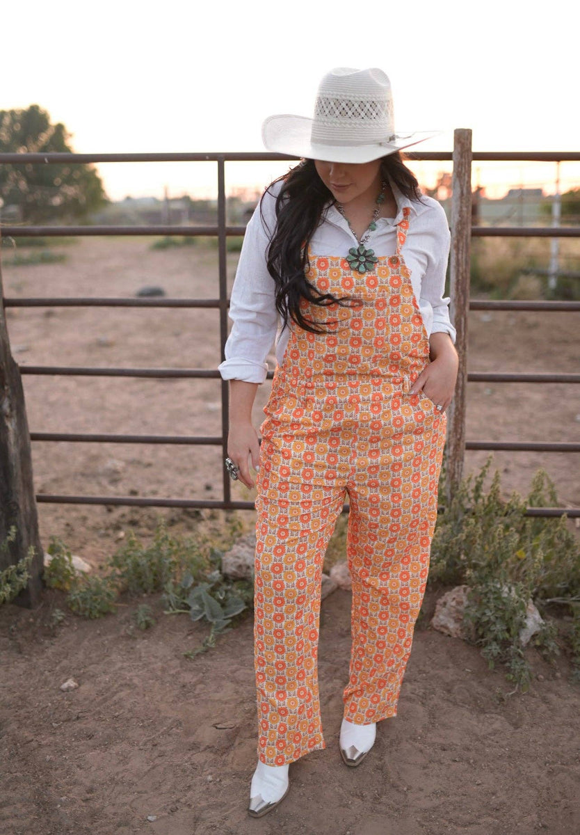 Orange Sunshine Overalls  Twisted Horn