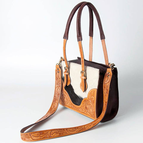 Hair On Hide Genuine Western Leather Tote