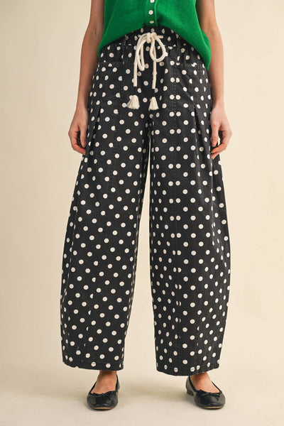 The Jessie Polka Dot Barrel Jeans