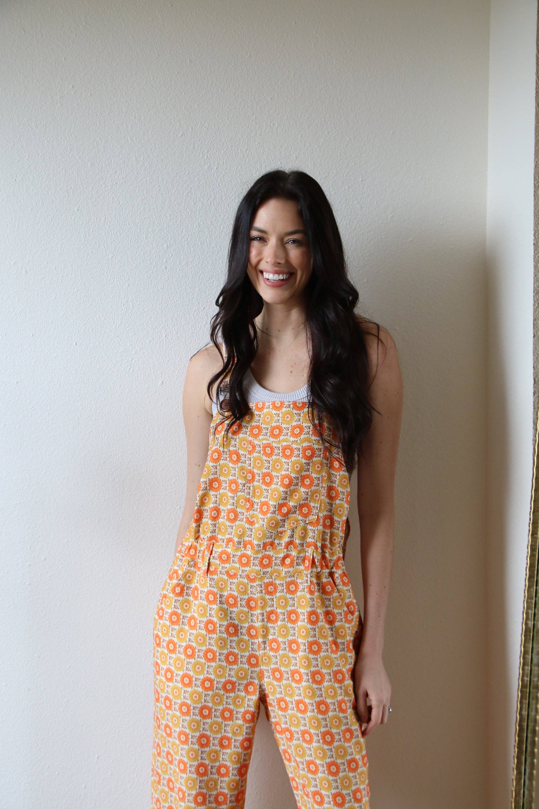 strapless open back dress Orange Floral Burnout Maxi Dress