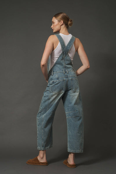 MAP2994 SLOUCHY RELAX FIT DENIM OVERALL