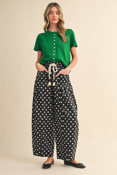 The Jessie Polka Dot Barrel Jeans