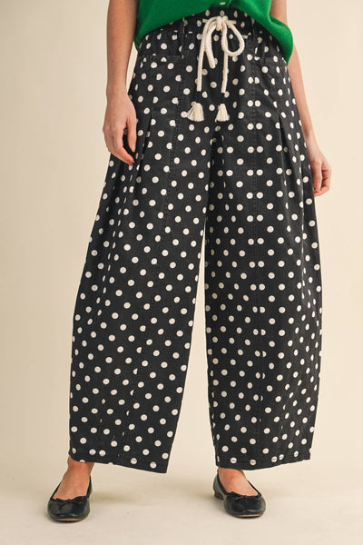 The Jessie Polka Dot Barrel Jeans