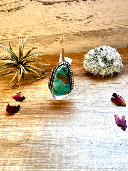 Large Royston Turquoise Ring- Adjustable-