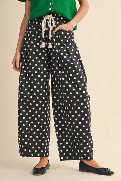 The Jessie Polka Dot Barrel Jeans