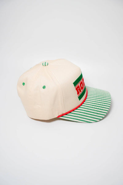 Rodeo Embroidered Striped Hat
