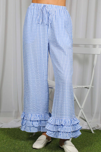 The Sally Gingham Ruffle Pants