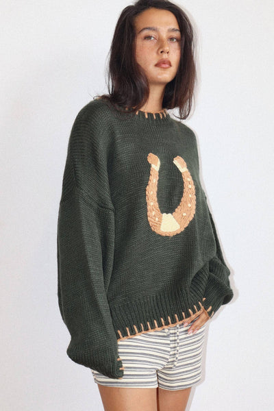 Horseshoe Stitch Oversized Sweater