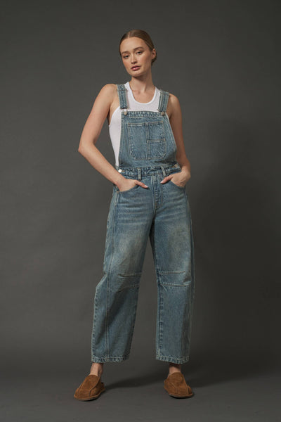 MAP2994 SLOUCHY RELAX FIT DENIM OVERALL