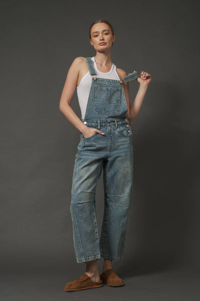 MAP2994 SLOUCHY RELAX FIT DENIM OVERALL