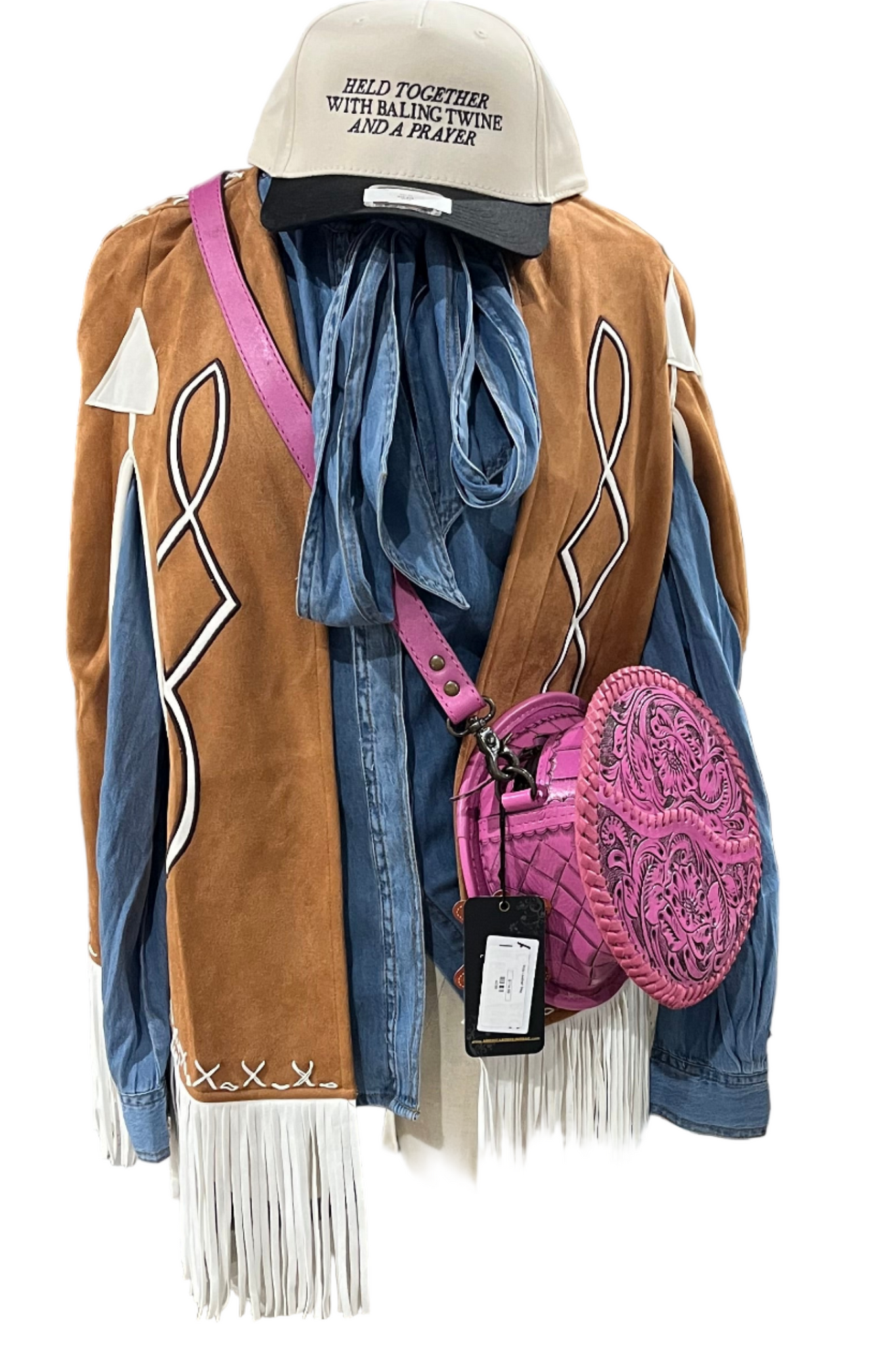 Fringe Detail Open Cape Jacket