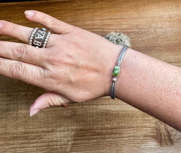 Sonoran Turquoise and Sterling Silver Cuff Bracelet