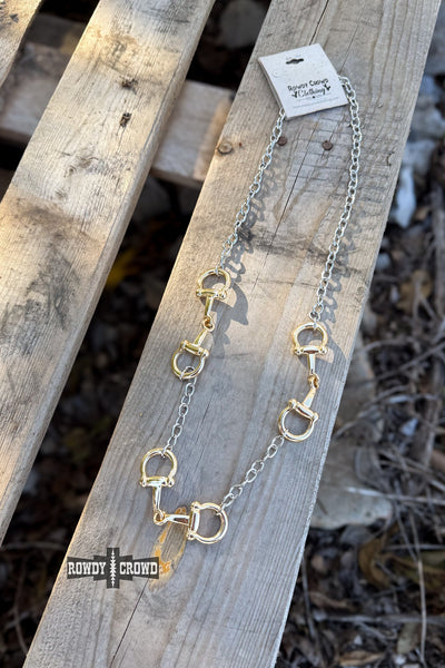 DS Mixed Metal 3 Bit Necklace