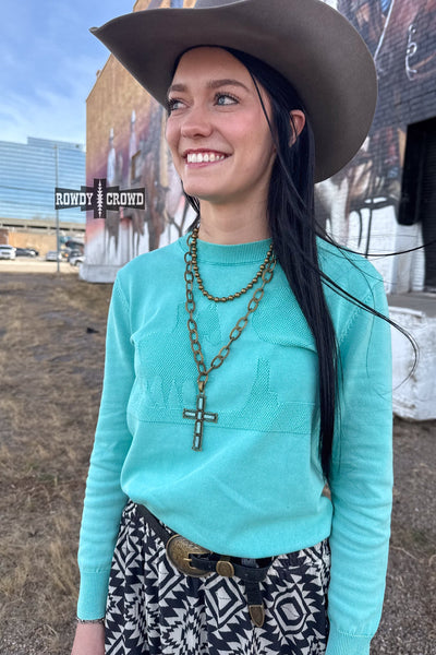 DS Cowgirl Cross Necklace