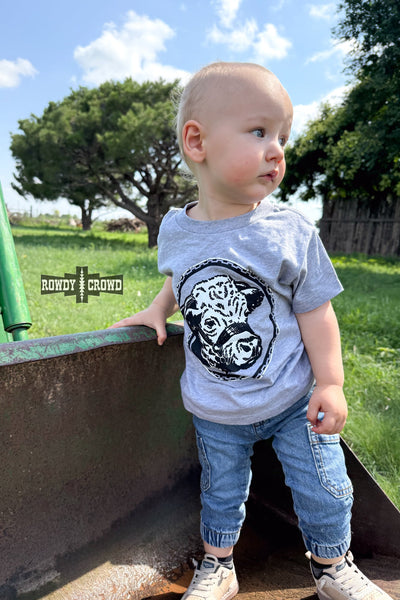 DS KIDS Happy Hereford Tee- GREY