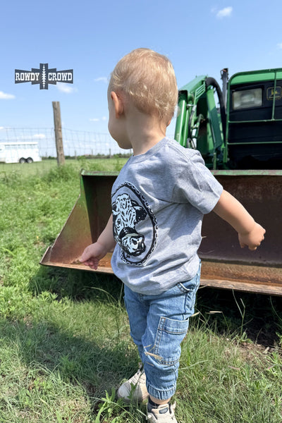 DS KIDS Happy Hereford Tee- GREY