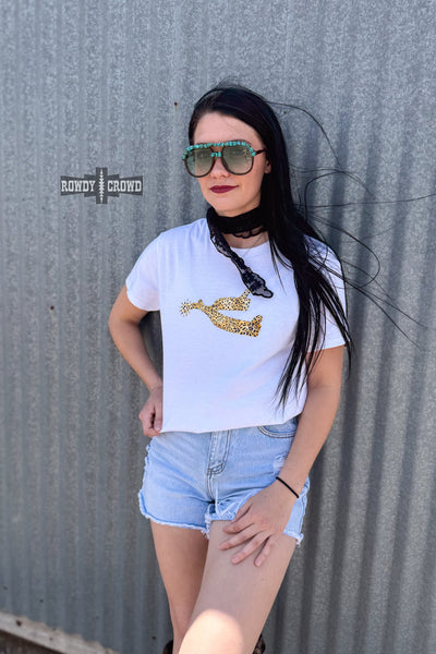 DS Leopard Spur Tee- WHITE
