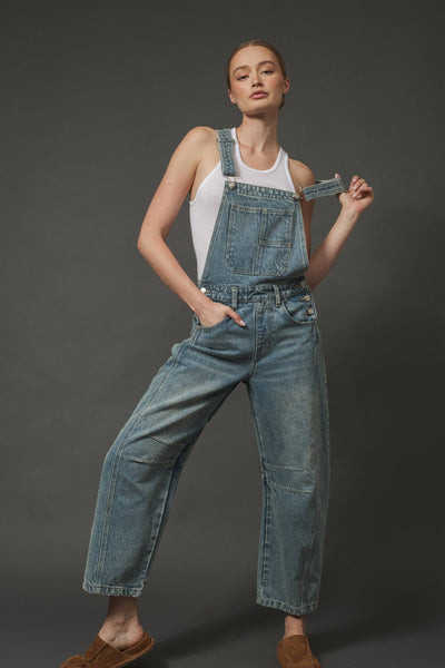 MAP2994 SLOUCHY RELAX FIT DENIM OVERALL