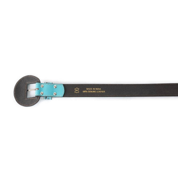 Turquoise Tooled Leather Belt