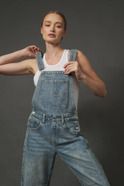 MAP2994 SLOUCHY RELAX FIT DENIM OVERALL
