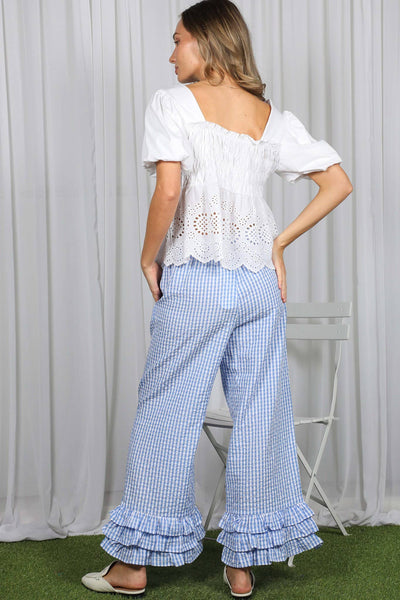 The Sally Gingham Ruffle Pants