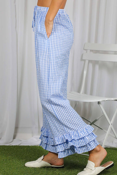 The Sally Gingham Ruffle Pants
