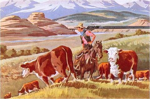 Herding Cattle Art Print