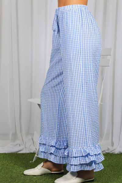 The Sally Gingham Ruffle Pants