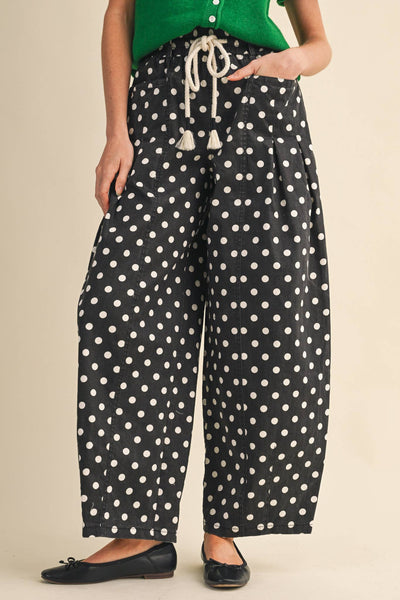 The Jessie Polka Dot Barrel Jeans