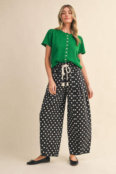 The Jessie Polka Dot Barrel Jeans