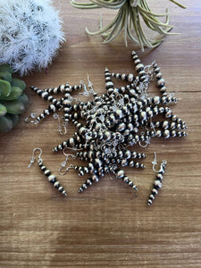 Simple Navajo Pearl Stick Earrings