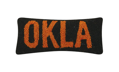 Okla Black/Orange Hook Pillow