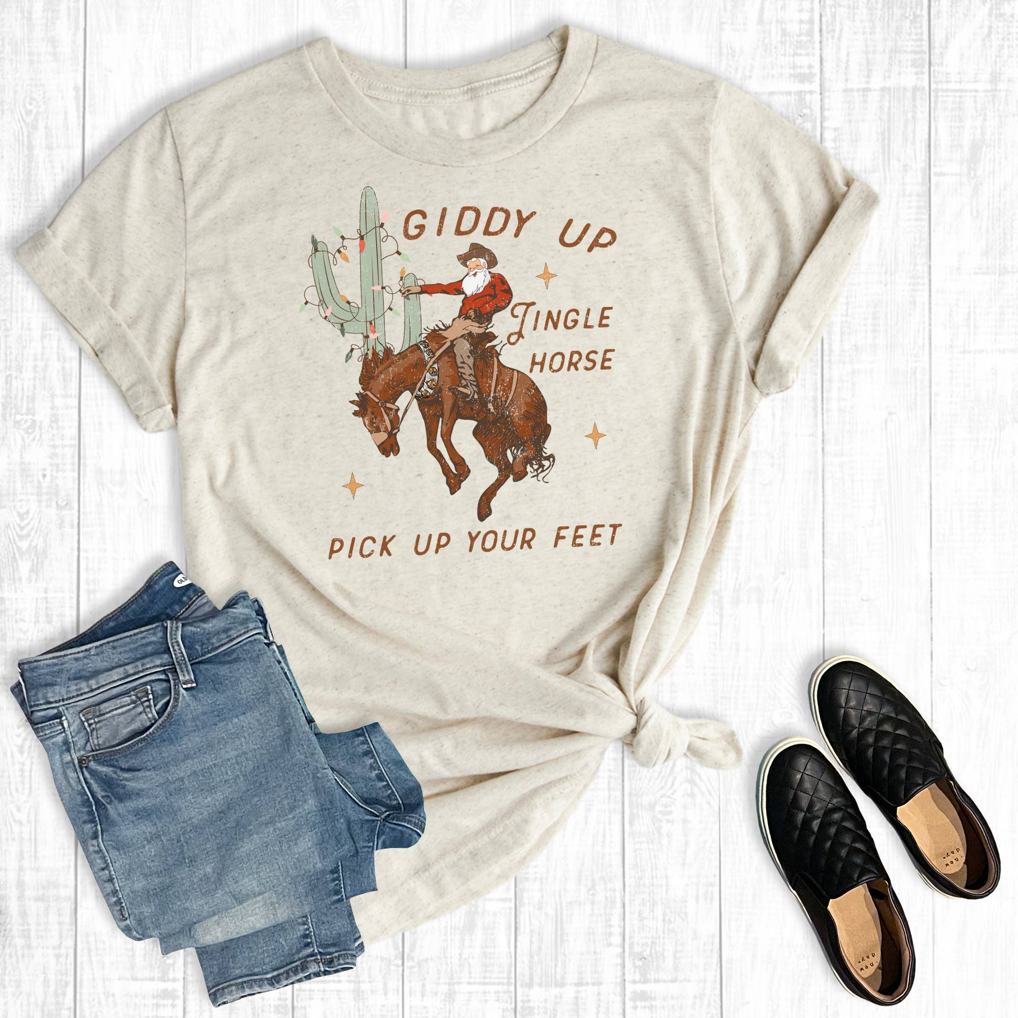 Giddy Up Jingle Horse Graphic Tee