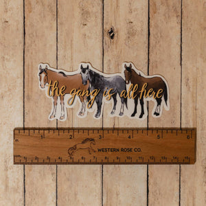 "The Gang is All Here" Horse Herd Sticker