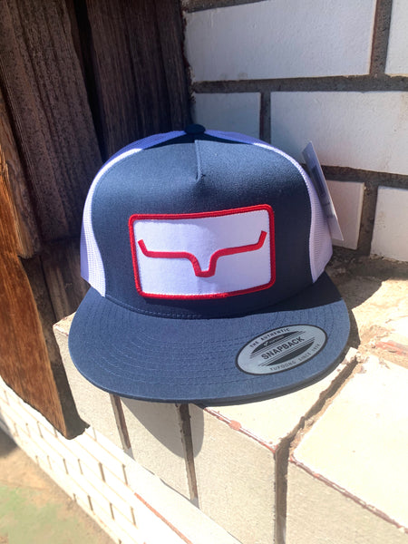 Kimes Ventilated Banner Hat- Navy/Navy